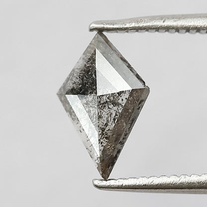 Natural Kite Shape Gray Black Diamond 0.53 CT, Earth Mined Translucent Loose Diamond for Jewelry Making