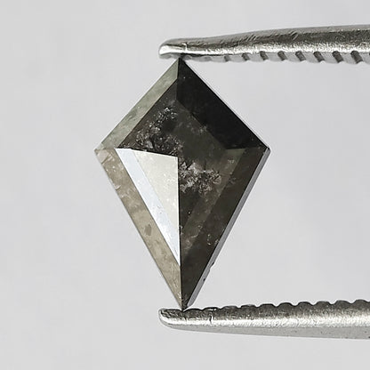 0.56 CT Conflict Free Kite Cut Diamond, Gray Black Natural Loose Diamond for Engagement Ring Design