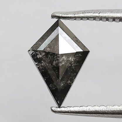 0.56 CT Conflict Free Kite Cut Diamond, Gray Black Natural Loose Diamond for Engagement Ring Design