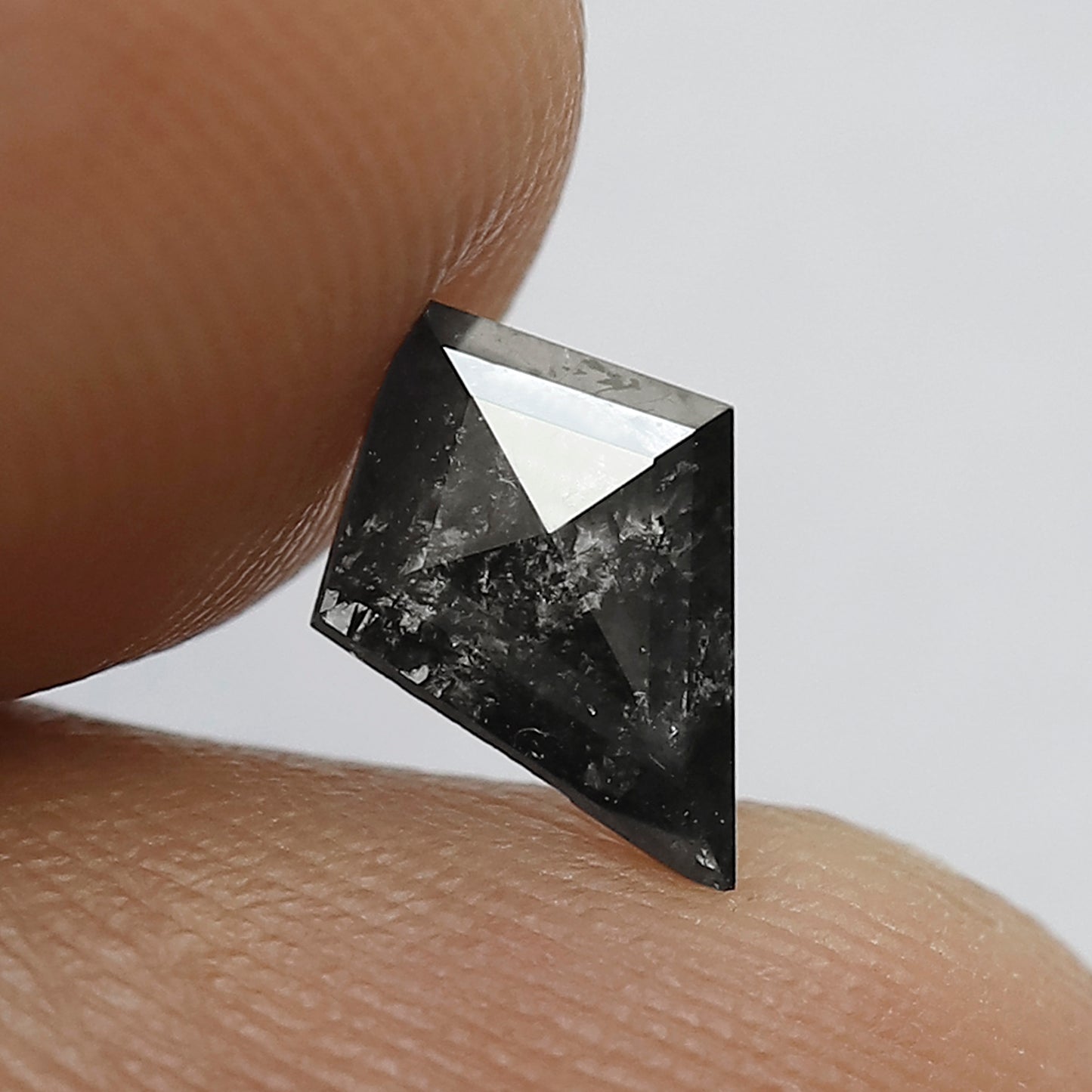 0.56 CT Conflict Free Kite Cut Diamond, Gray Black Natural Loose Diamond for Engagement Ring Design