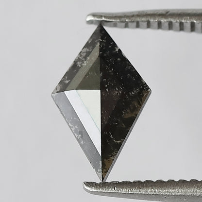 0.46 CT Gray Black Kite Shape Diamond, Natural Salt and Pepper Loose Diamond, Conflict Free Earth Mined Diamond