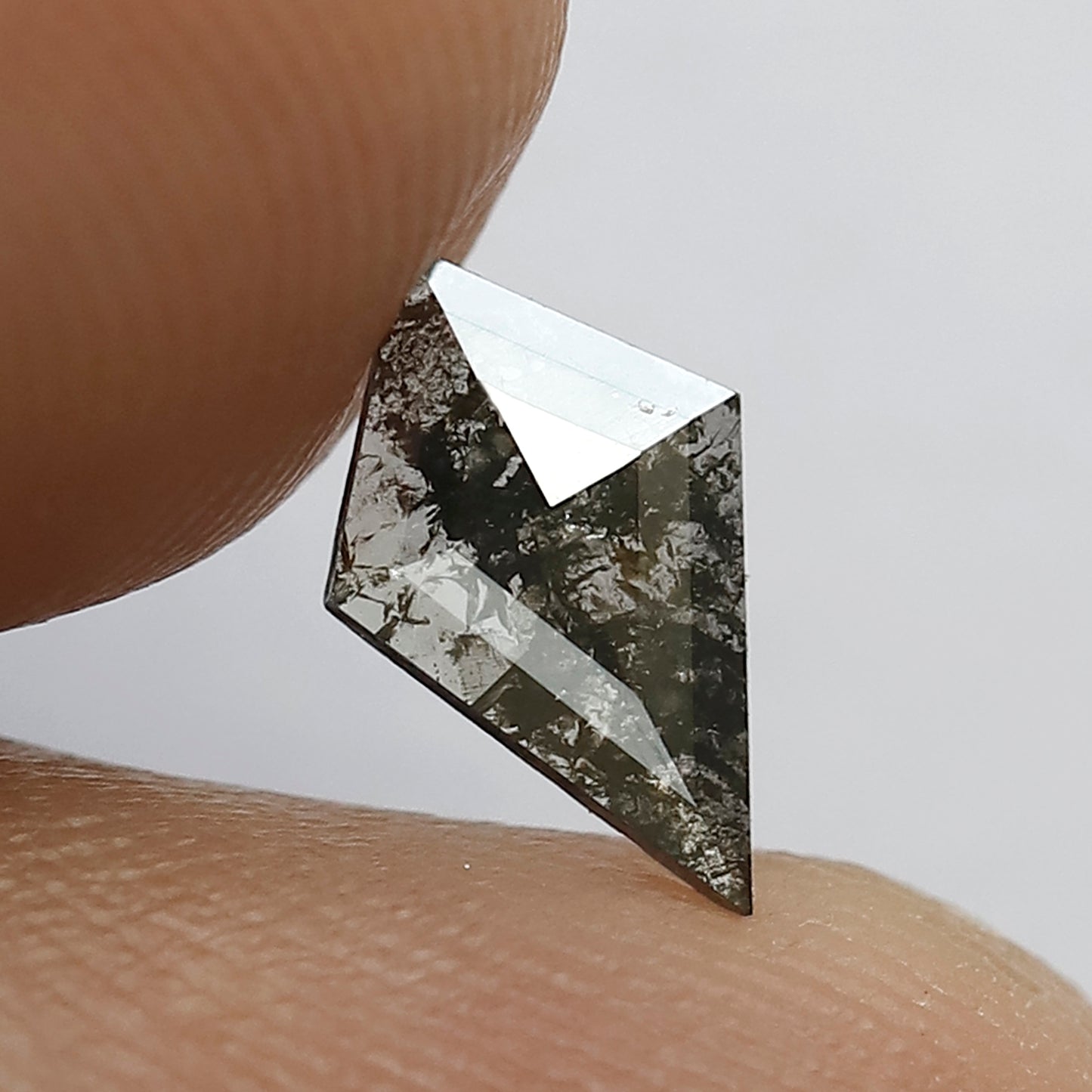 0.38 CT Kite Shape Conflict Free Natural Diamond, 9.20 mm Ethical Salt and Pepper Diamond For Birthday Gift
