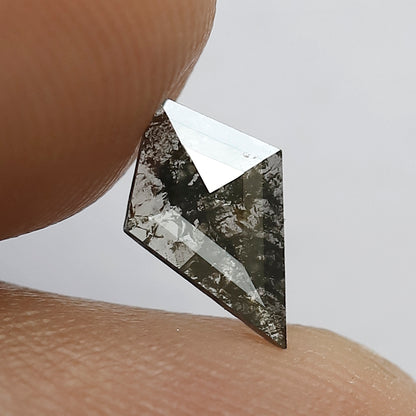 0.38 CT Kite Shape Conflict Free Natural Diamond, 9.20 mm Ethical Salt and Pepper Diamond For Birthday Gift
