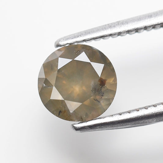 0.68 Ct Natural Round Brilliant Diamond, 5.80 x 5.80 mm Greenish Loose Conflict Free Ring Stone