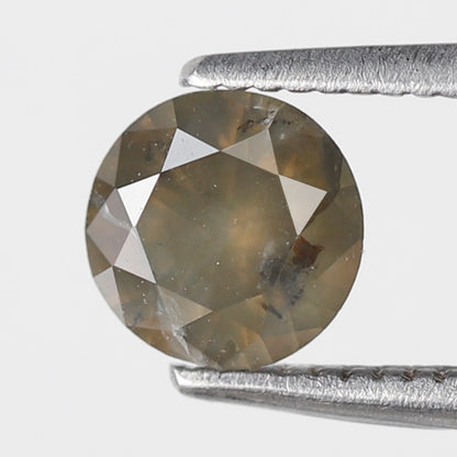 0.68 Ct Natural Round Brilliant Diamond, 5.80 x 5.80 mm Greenish Loose Conflict Free Ring Stone