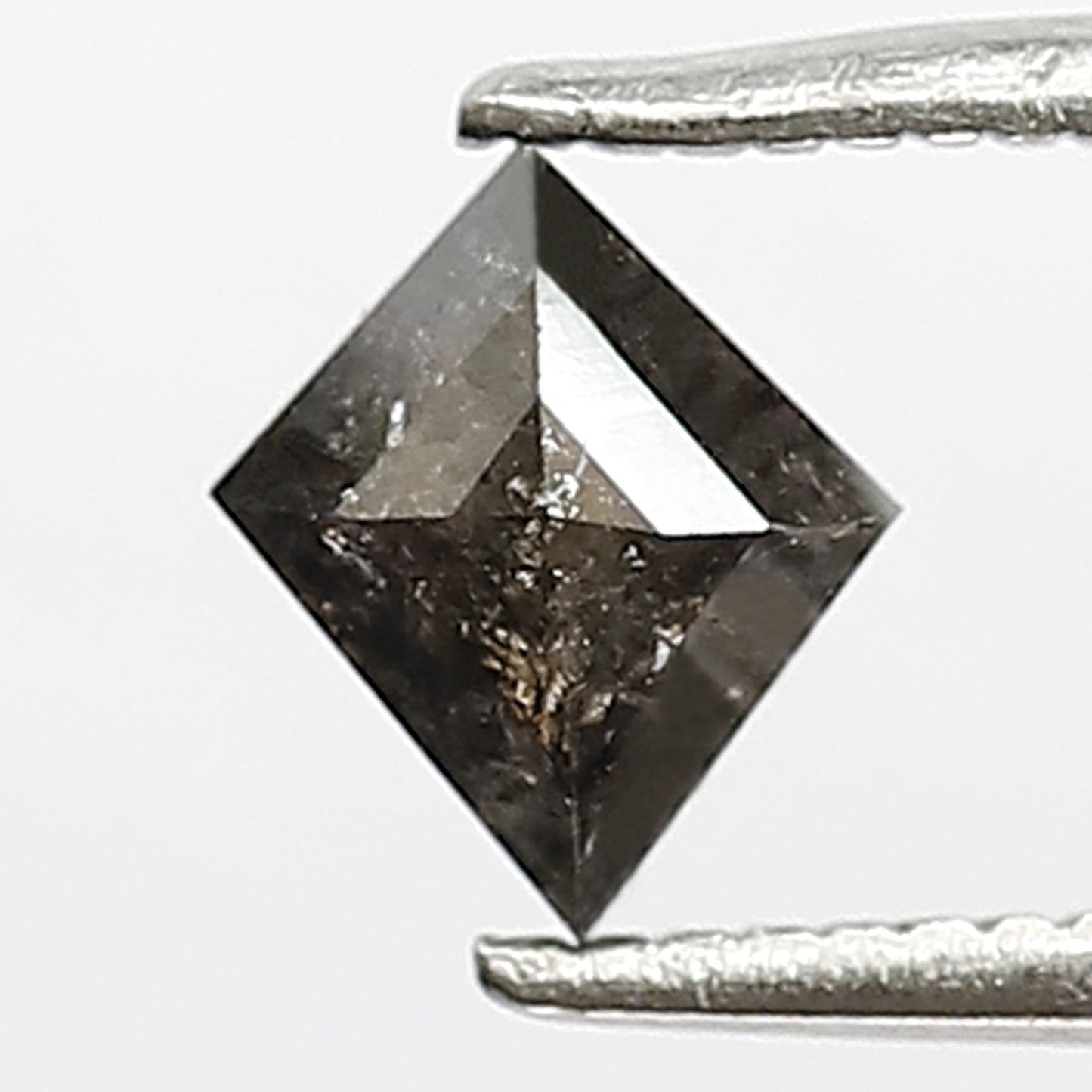 0.54 CT Loose Natural Unique Geometric Shape Diamond 6.4 MM Grey Black Color Salt and Pepper Diamond For Bespoke Design Jewelry