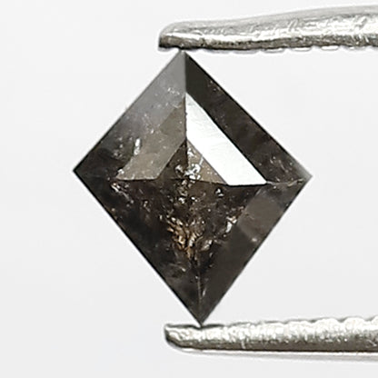 0.54 CT Loose Natural Unique Geometric Shape Diamond 6.4 MM Grey Black Color Salt and Pepper Diamond For Bespoke Design Jewelry