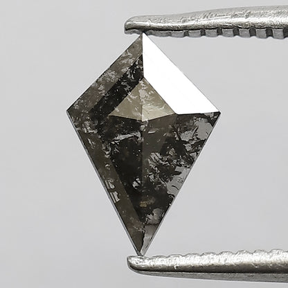 0.34 CT Kite Cut Loose Diamond, Conflict Free Natural Salt and Pepper Diamond for Engagement Jewelry