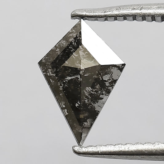 0.34 CT Kite Cut Loose Diamond, Conflict Free Natural Salt and Pepper Diamond for Engagement Jewelry