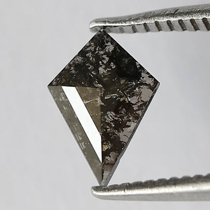 0.34 CT Kite Cut Loose Diamond, Conflict Free Natural Salt and Pepper Diamond for Engagement Jewelry