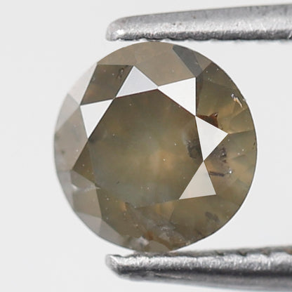 0.68 Ct Natural Round Brilliant Diamond, 5.80 x 5.80 mm Greenish Loose Conflict Free Ring Stone