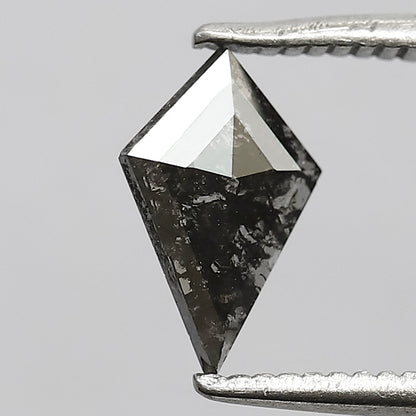 0.34 CT Kite Cut Loose Diamond, Conflict Free Natural Salt and Pepper Diamond for Engagement Jewelry