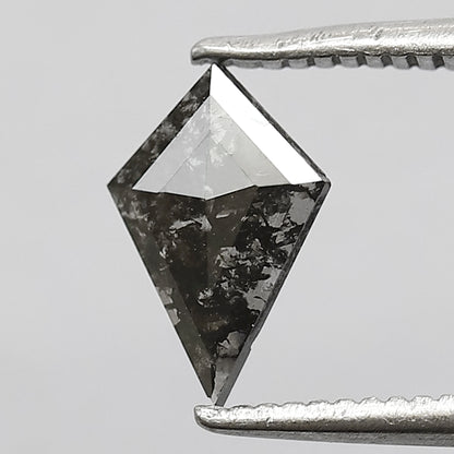 0.34 CT Kite Cut Loose Diamond, Conflict Free Natural Salt and Pepper Diamond for Engagement Jewelry