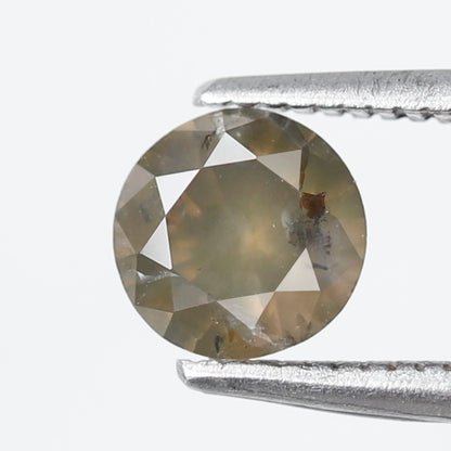0.68 Ct Natural Round Brilliant Diamond, 5.80 x 5.80 mm Greenish Loose Conflict Free Ring Stone