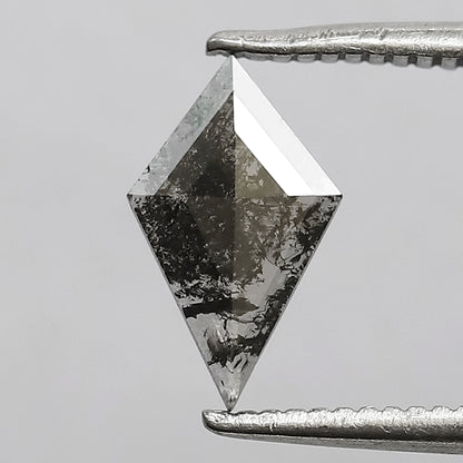 0.35 CT Kite Shape Diamond, Natural Earth Mined Salt and Pepper Loose Diamond for Bridal Ring