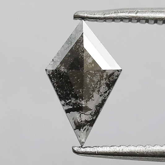 0.35 CT Kite Shape Diamond, Natural Earth Mined Salt and Pepper Loose Diamond for Bridal Ring