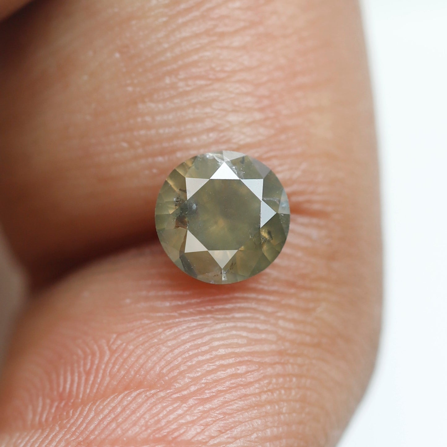 0.68 Ct Natural Round Brilliant Diamond, 5.80 x 5.80 mm Greenish Loose Conflict Free Ring Stone