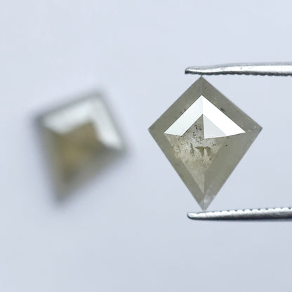 3.65 Ct Rustic Kite Cut Ethical Diamond Pair | Natural Loose Diamonds for Pendant, Earrings & Custom Jewelry