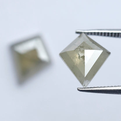 3.65 Ct Rustic Kite Cut Ethical Diamond Pair | Natural Loose Diamonds for Pendant, Earrings & Custom Jewelry