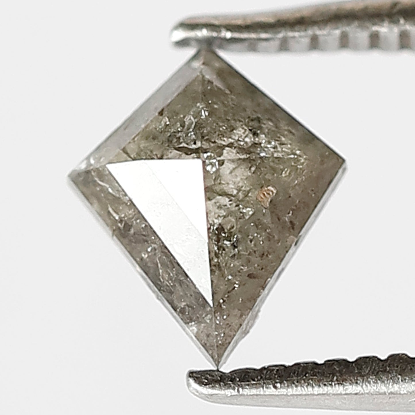 7 MM Long Earth Mined Grey Black Color Diamond 0.64 CT Kite Shape Diamond  Loose Natural Salt and Pepper Diamond Long Custom Made Pendant
