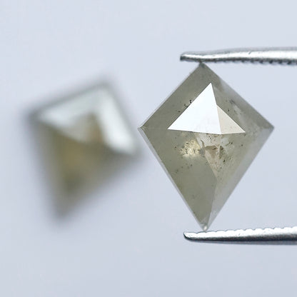 3.65 Ct Rustic Kite Cut Ethical Diamond Pair | Natural Loose Diamonds for Pendant, Earrings & Custom Jewelry