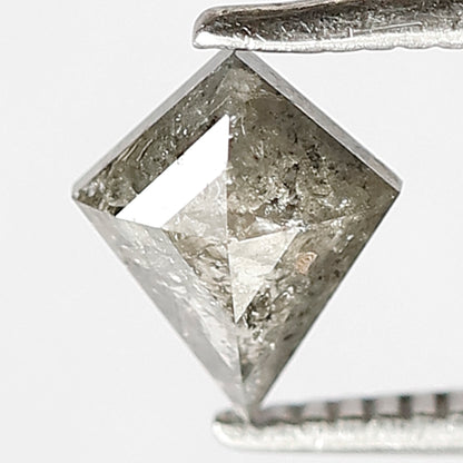 7 MM Long Earth Mined Grey Black Color Diamond 0.64 CT Kite Shape Diamond  Loose Natural Salt and Pepper Diamond Long Custom Made Pendant