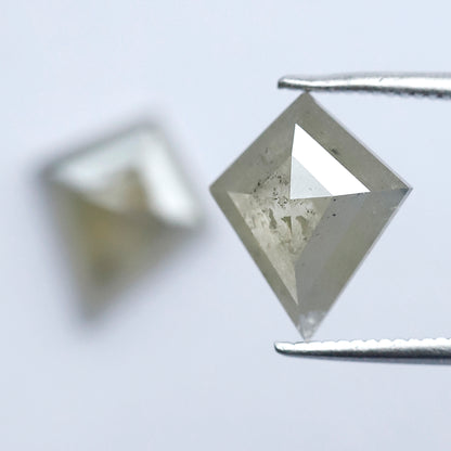3.65 Ct Rustic Kite Cut Ethical Diamond Pair | Natural Loose Diamonds for Pendant, Earrings & Custom Jewelry