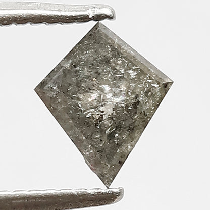 7 MM Long Earth Mined Grey Black Color Diamond 0.64 CT Kite Shape Diamond  Loose Natural Salt and Pepper Diamond Long Custom Made Pendant