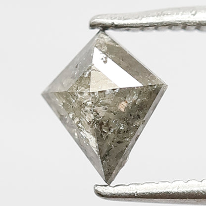 7 MM Long Earth Mined Grey Black Color Diamond 0.64 CT Kite Shape Diamond  Loose Natural Salt and Pepper Diamond Long Custom Made Pendant