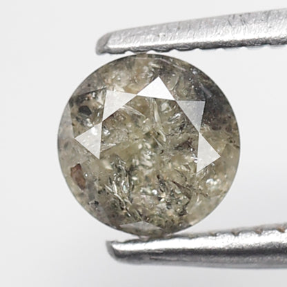 Natural Round Brilliant cut 0.66 CT Earth Mined Diamond, 5.10 mm Yellowish Gray Loose Diamond For Promise Ring