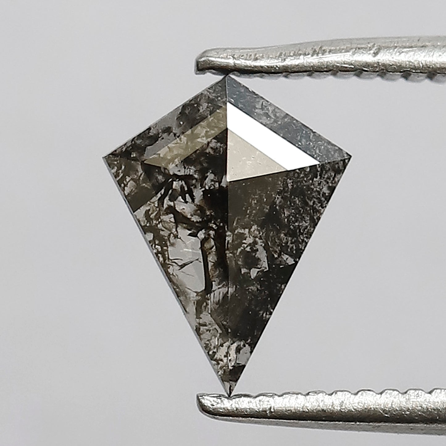 0.34 CT Gray Black Kite Shape Earth Mined Diamond, Loose Natural Salt and Pepper Diamond For Anniversary Ring Gift