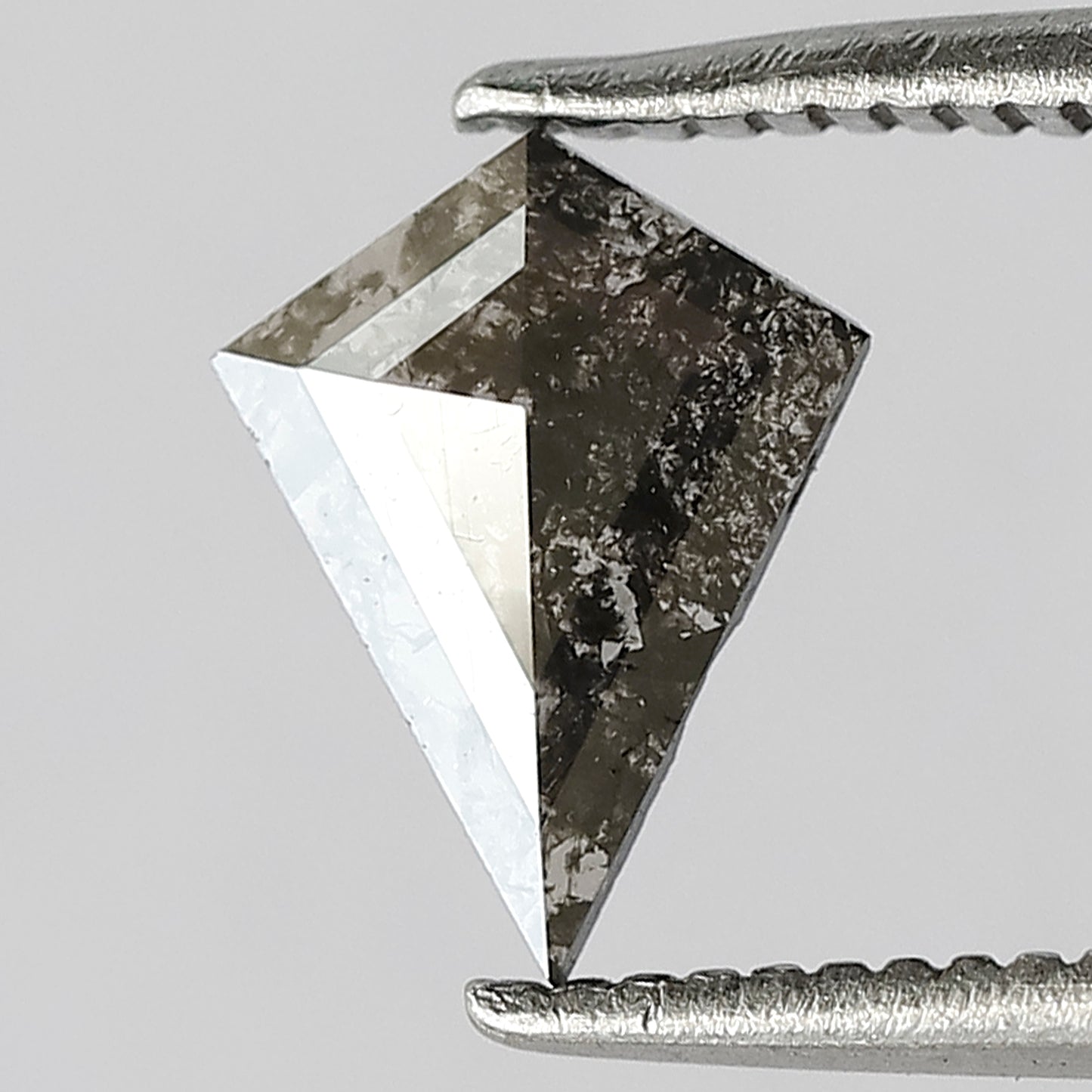 0.34 CT Gray Black Kite Shape Earth Mined Diamond, Loose Natural Salt and Pepper Diamond For Anniversary Ring Gift