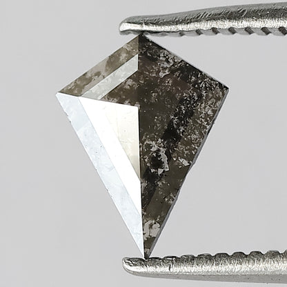 0.34 CT Gray Black Kite Shape Earth Mined Diamond, Loose Natural Salt and Pepper Diamond For Anniversary Ring Gift