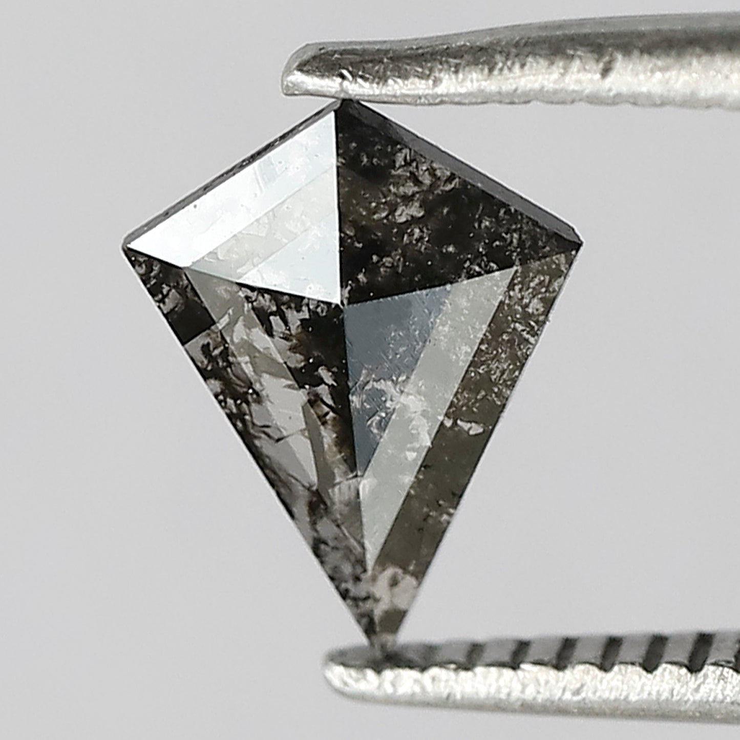 0.34 CT Gray Black Kite Shape Earth Mined Diamond, Loose Natural Salt and Pepper Diamond For Anniversary Ring Gift