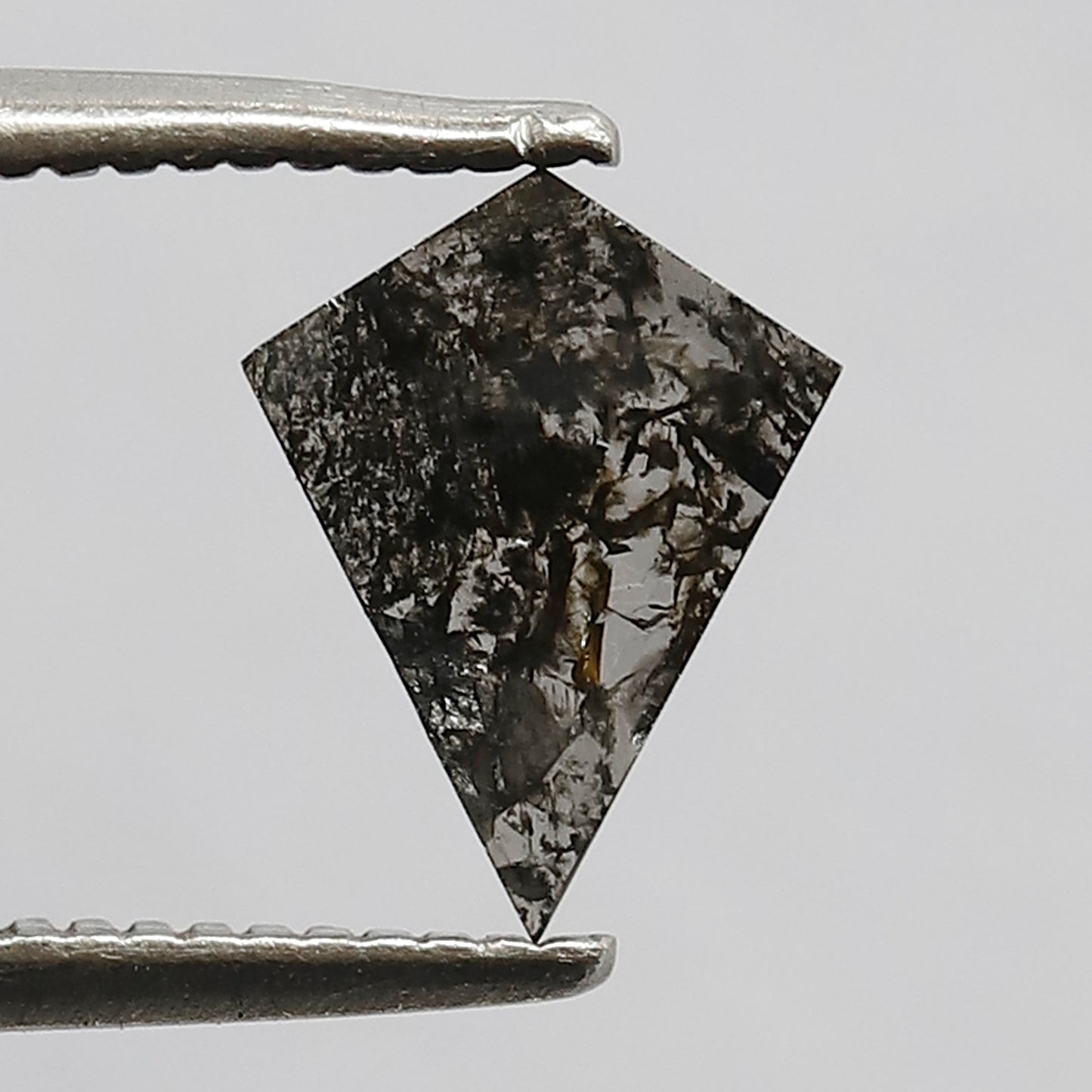 0.34 CT Gray Black Kite Shape Earth Mined Diamond, Loose Natural Salt and Pepper Diamond For Anniversary Ring Gift