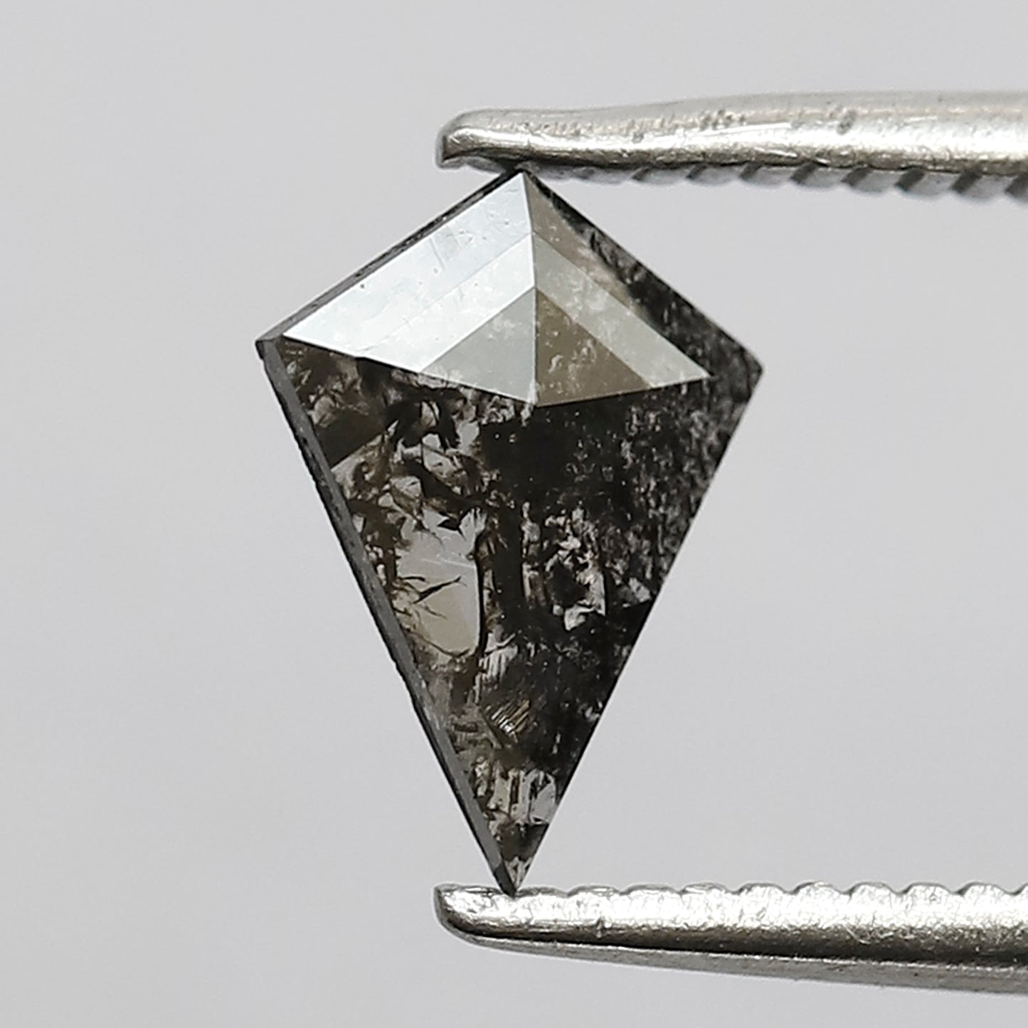 0.34 CT Gray Black Kite Shape Earth Mined Diamond, Loose Natural Salt and Pepper Diamond For Anniversary Ring Gift