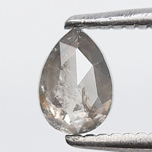 5 mm Pear Shape Salt and Pepper Diamond 0.40 Ct Grey Color Natural Loose Diamond