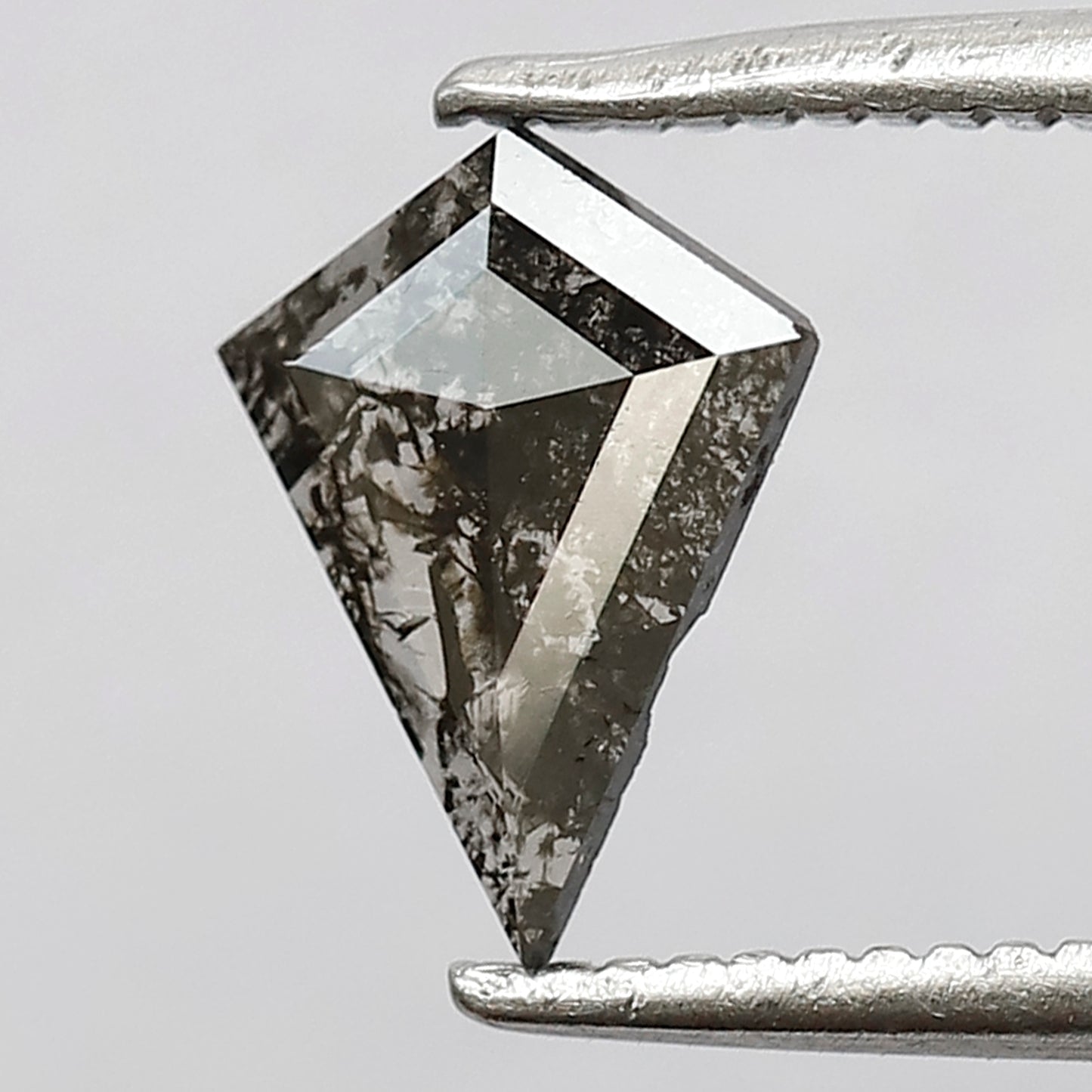0.34 CT Gray Black Kite Shape Earth Mined Diamond, Loose Natural Salt and Pepper Diamond For Anniversary Ring Gift