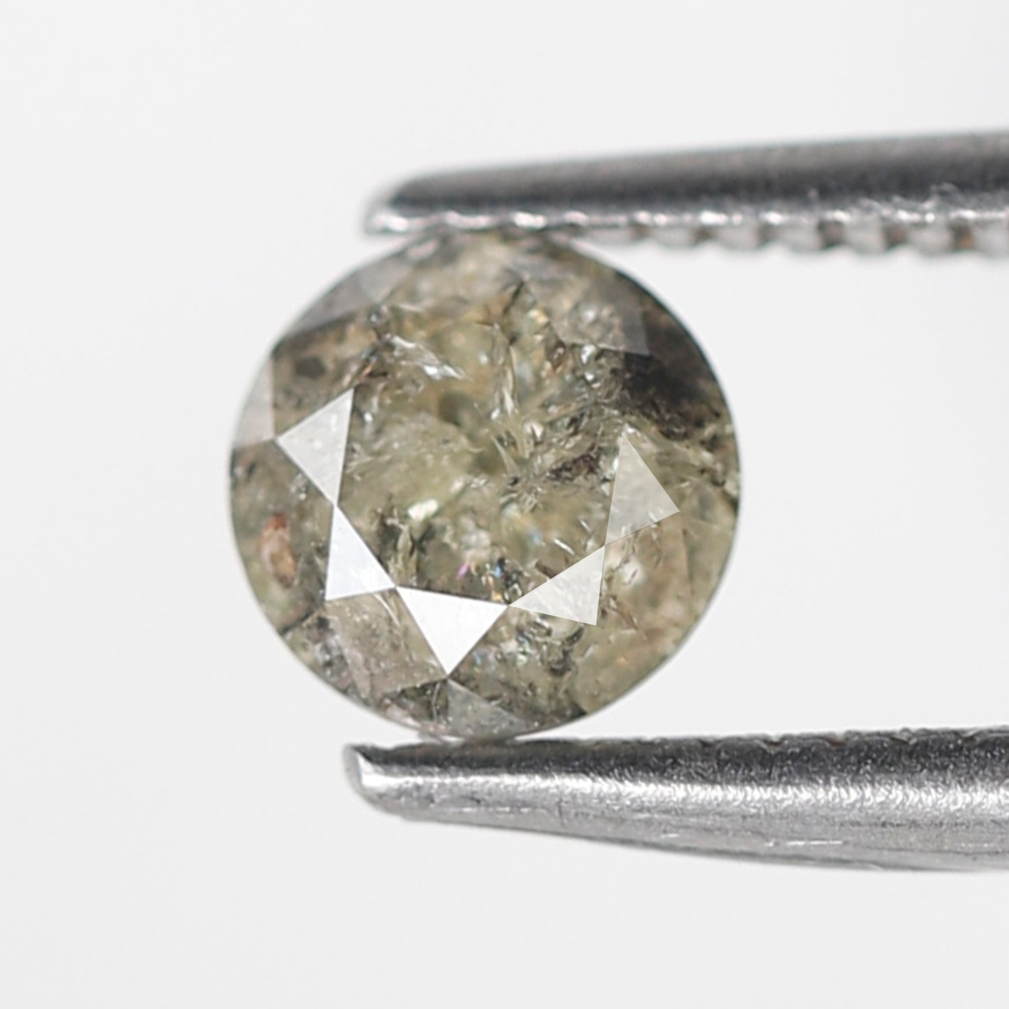 Natural Round Brilliant cut 0.66 CT Earth Mined Diamond, 5.10 mm Yellowish Gray Loose Diamond For Promise Ring
