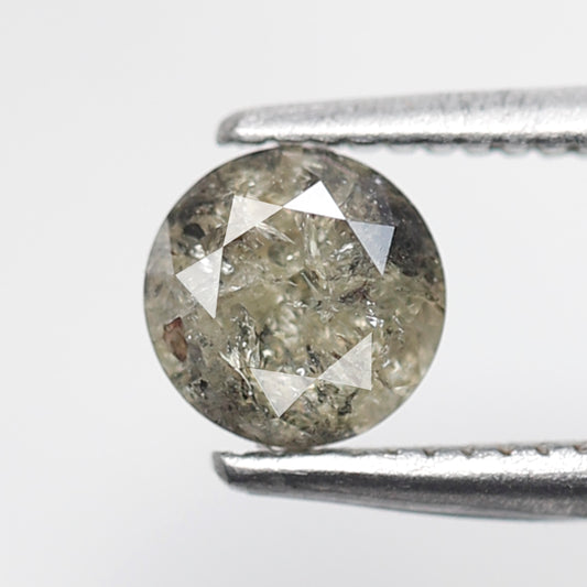 Natural Round Brilliant cut 0.66 CT Earth Mined Diamond, 5.10 mm Yellowish Gray Loose Diamond For Promise Ring
