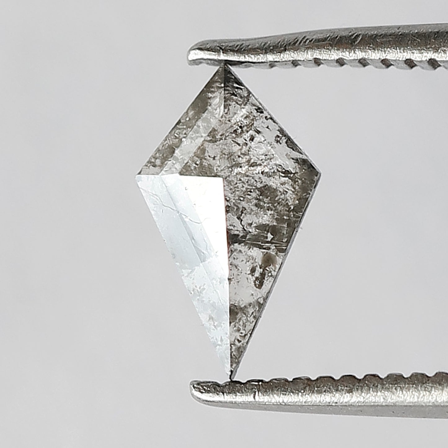 0.36 CT Kite Shape Salt and Pepper Diamond, Natural Gray Black Loose Ethical Diamond for Anniversary Jewelry