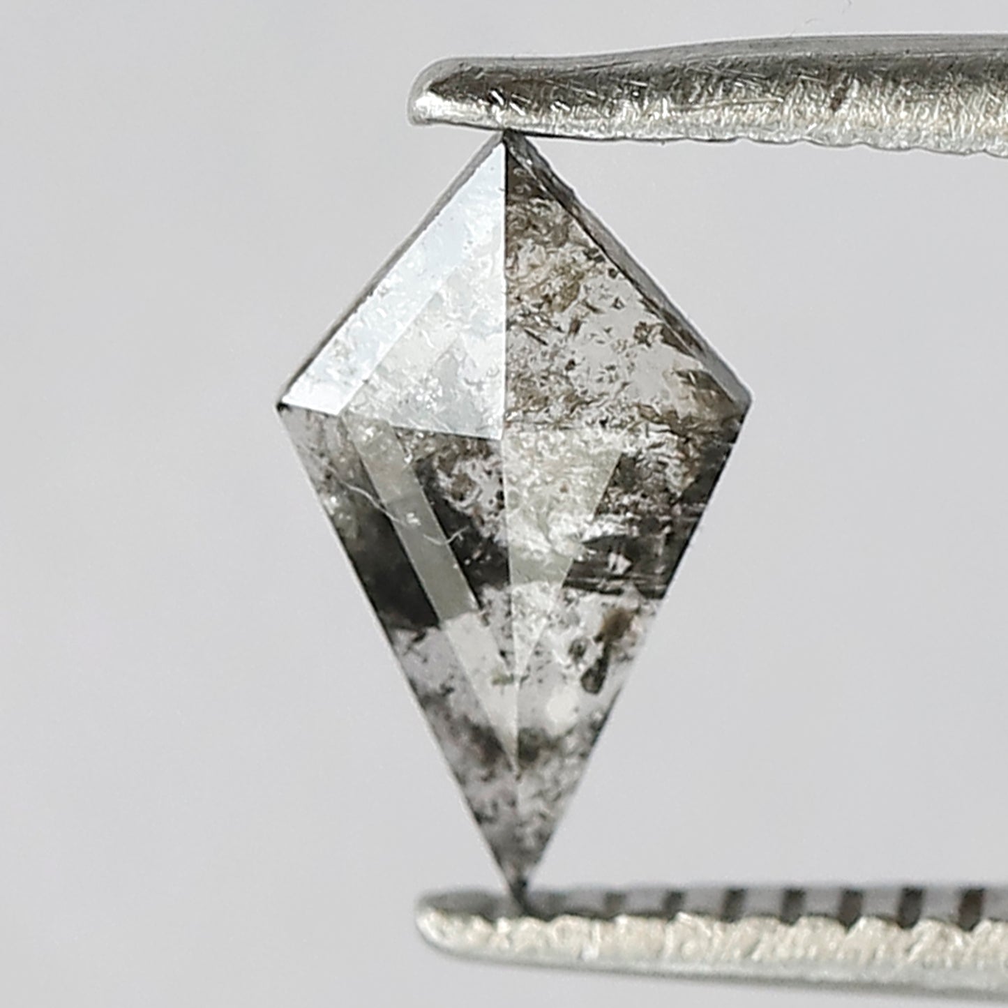 0.36 CT Kite Shape Salt and Pepper Diamond, Natural Gray Black Loose Ethical Diamond for Anniversary Jewelry