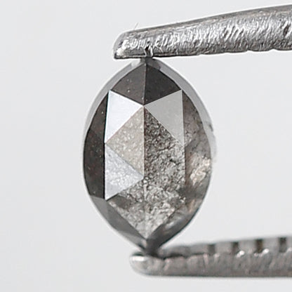 0.39 Ct Marquise Shape Salt and Pepper Diamond 5 MM Gray Black Color Natural Loose Diamond