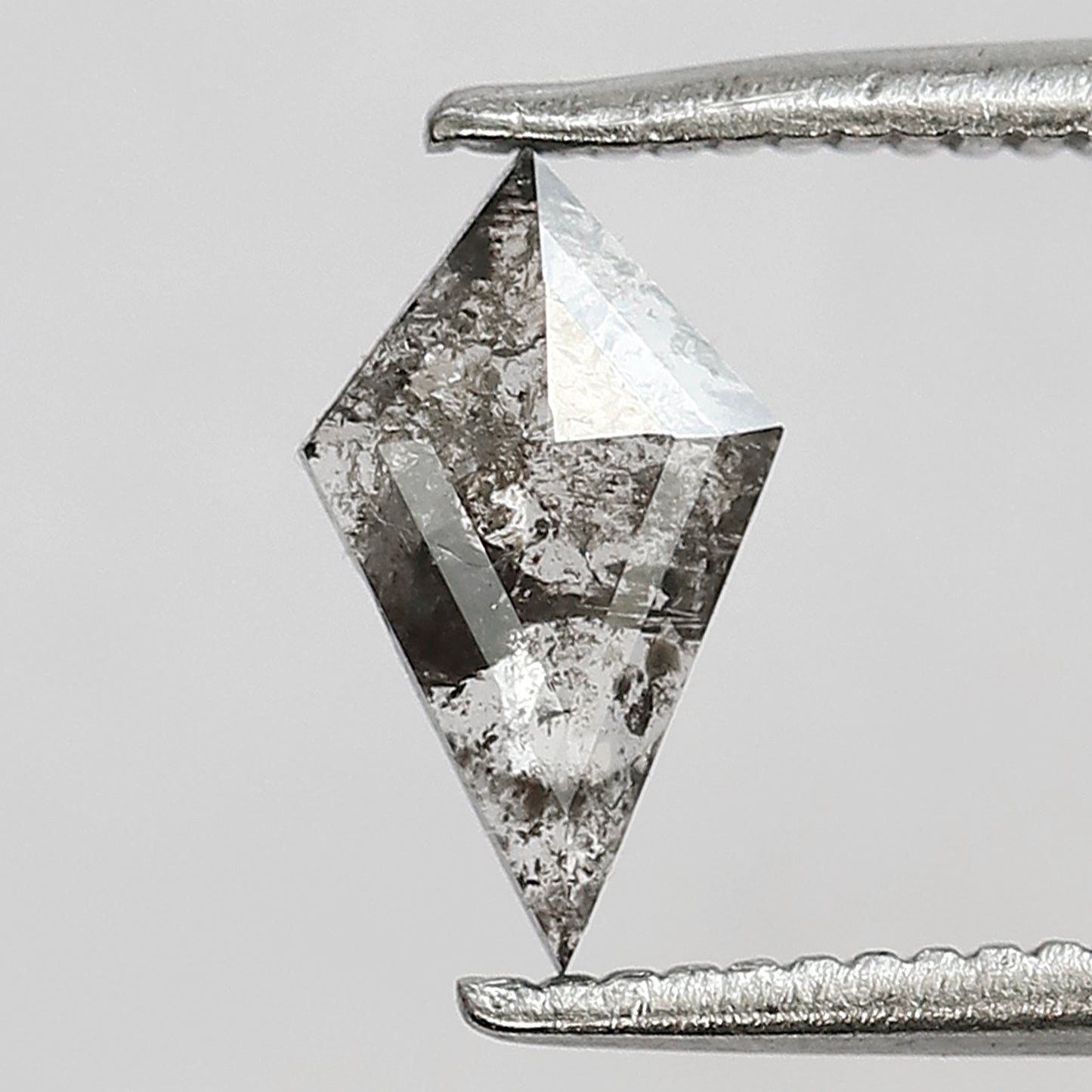 0.36 CT Kite Shape Salt and Pepper Diamond, Natural Gray Black Loose Ethical Diamond for Anniversary Jewelry