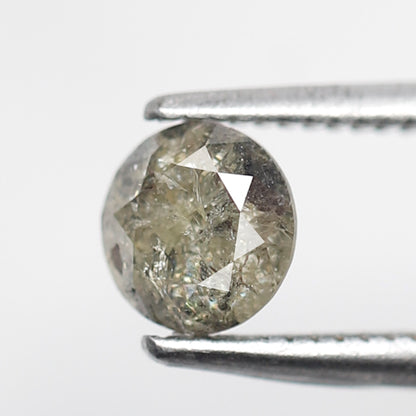 Natural Round Brilliant cut 0.66 CT Earth Mined Diamond, 5.10 mm Yellowish Gray Loose Diamond For Promise Ring