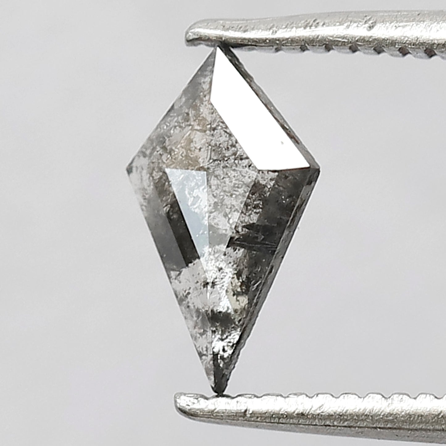 0.36 CT Kite Shape Salt and Pepper Diamond, Natural Gray Black Loose Ethical Diamond for Anniversary Jewelry