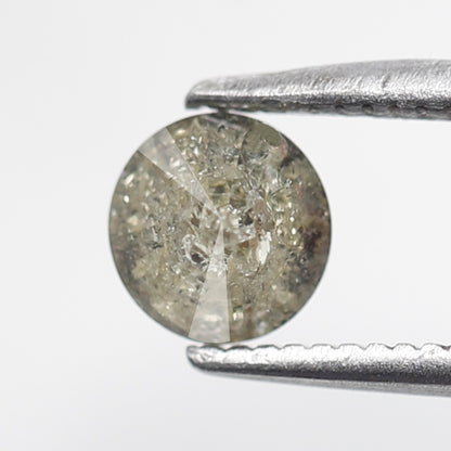 Natural Round Brilliant cut 0.66 CT Earth Mined Diamond, 5.10 mm Yellowish Gray Loose Diamond For Promise Ring