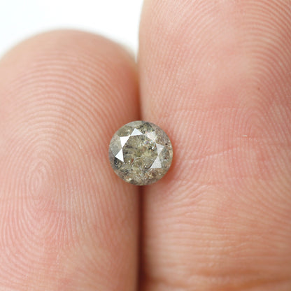 Natural Round Brilliant cut 0.66 CT Earth Mined Diamond, 5.10 mm Yellowish Gray Loose Diamond For Promise Ring