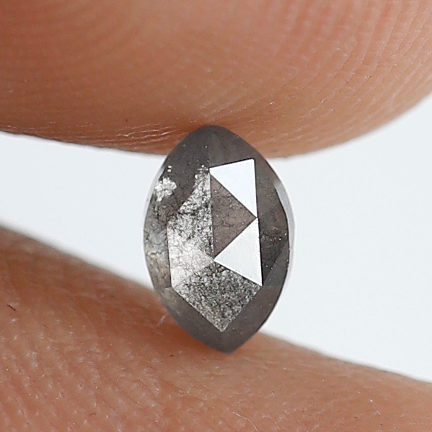 0.39 Ct Marquise Shape Salt and Pepper Diamond 5 MM Gray Black Color Natural Loose Diamond