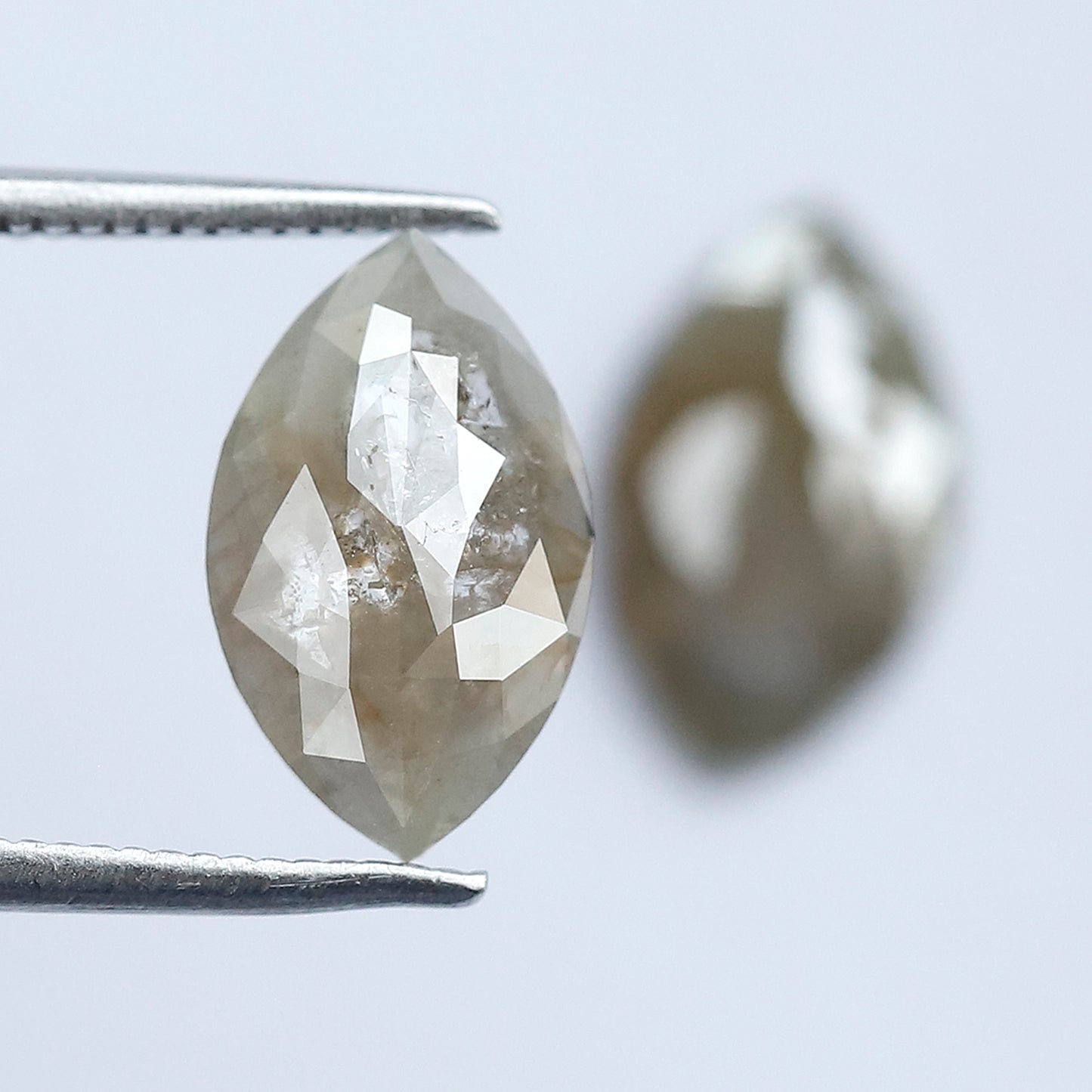 Matching Marquise Cut Rustic Diamond Pair 2.87 CT – Natural Grayish Loose Diamonds for Earrings